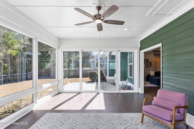 935 Baldwin Park Dr, Wilmington, NC 28411 - sunroom / solarium with ceiling fan and healthy amount of natural light
