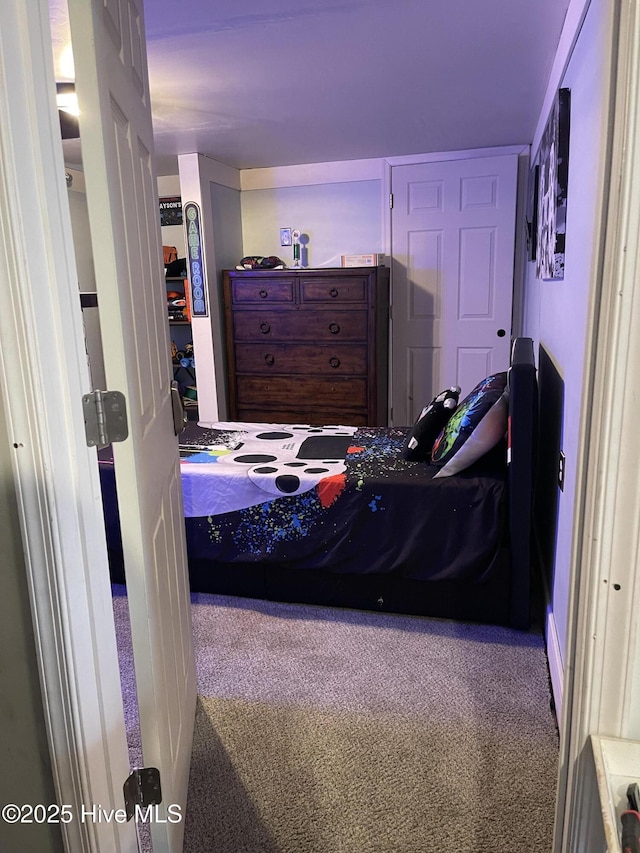 view of carpeted bedroom