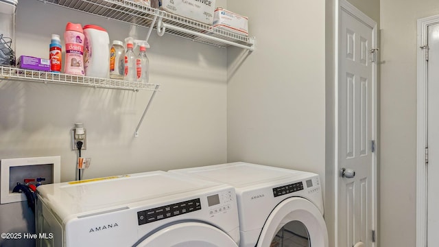 laundry room with laundry area and washer and dryer