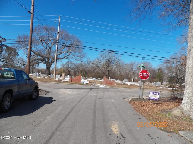 view of street featuring traffic signs