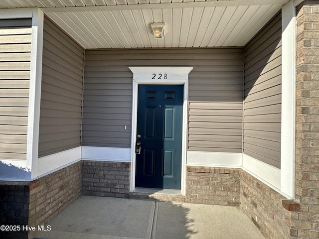 view of doorway to property