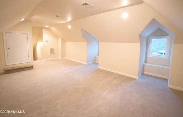 155 Abbington Pl SW, Ocean Isle Beach, NC 28469 - bonus room with vaulted ceiling, light carpet, baseboards, and recessed lighting