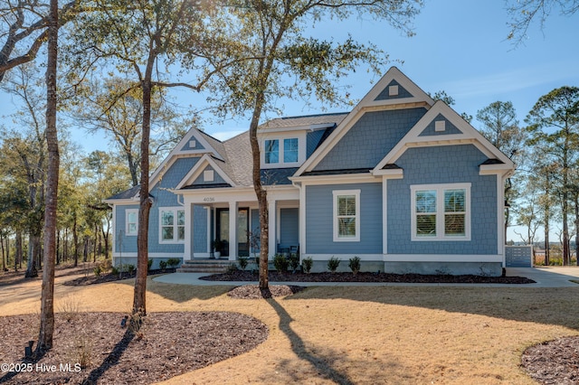 view of front of house with covered porch