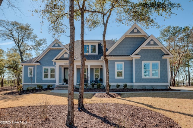 view of front of property with covered porch