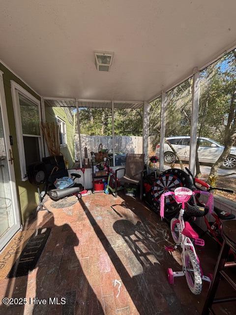 view of sunroom