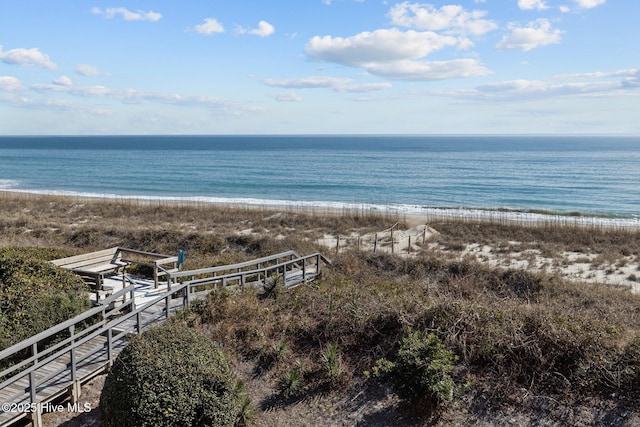 property view of water with a view of the beach