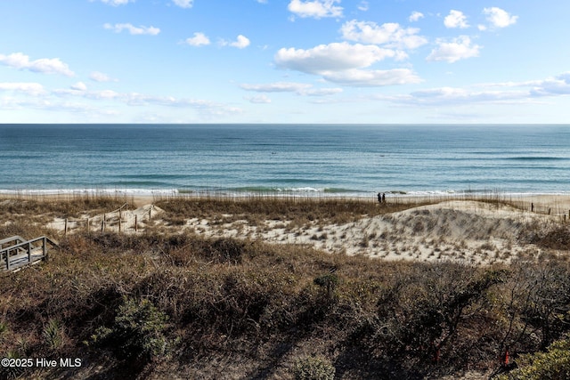 water view featuring a beach view