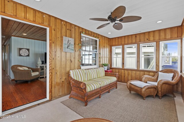 dining room with a healthy amount of sunlight, wood ceiling, visible vents, and wood finished floors