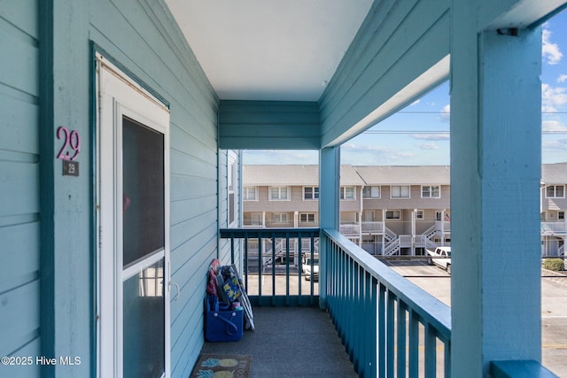 balcony with a residential view