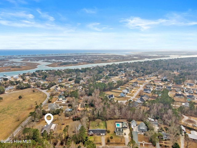 aerial view featuring a residential view