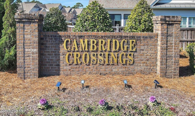 view of community sign