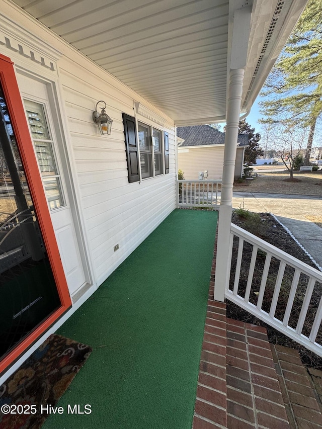 view of patio / terrace with a porch