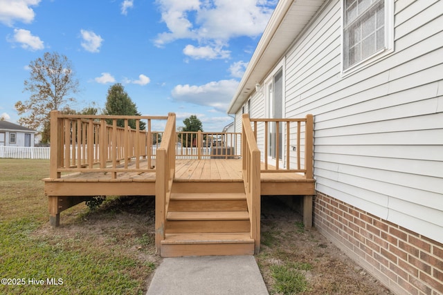 wooden terrace with fence