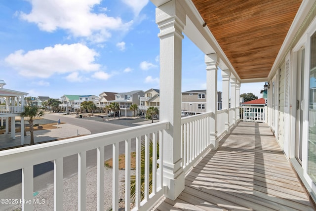 balcony featuring a residential view