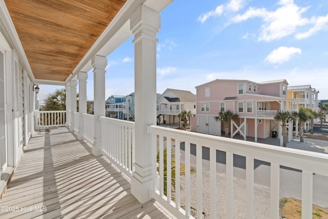 balcony featuring a residential view