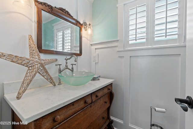 bathroom with vanity