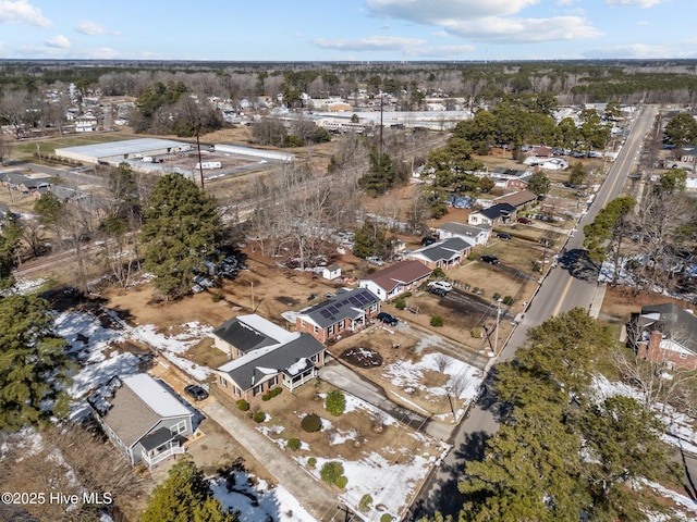 drone / aerial view with a residential view