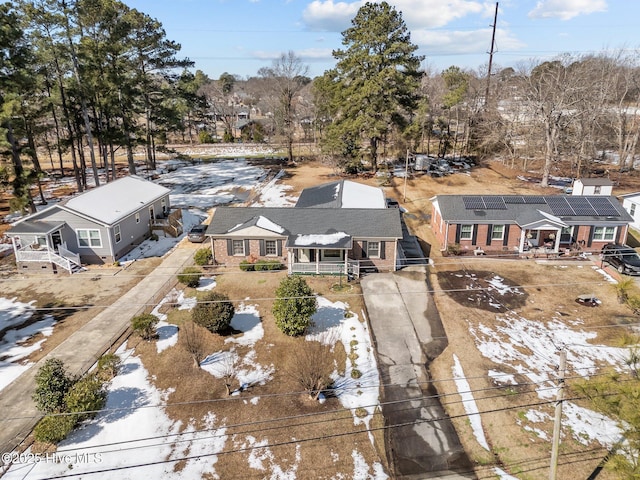 drone / aerial view with a residential view