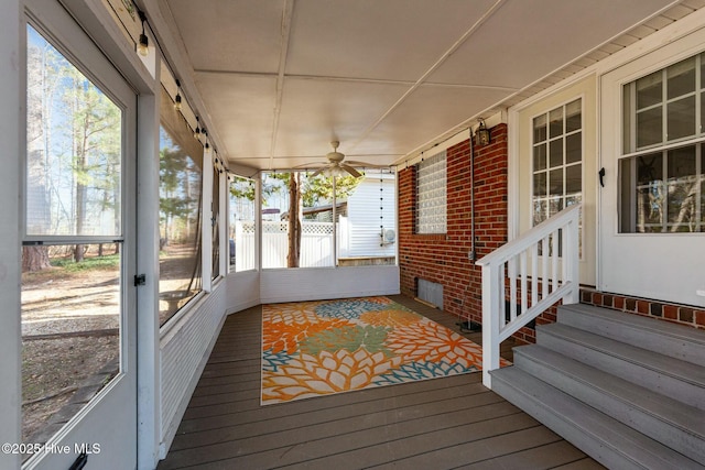 view of sunroom