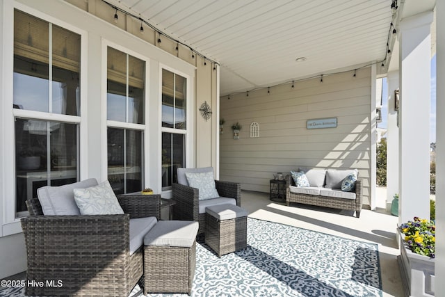 view of patio featuring outdoor lounge area