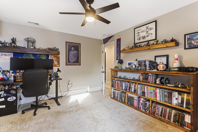 sunroom with ceiling fan and a wealth of natural light