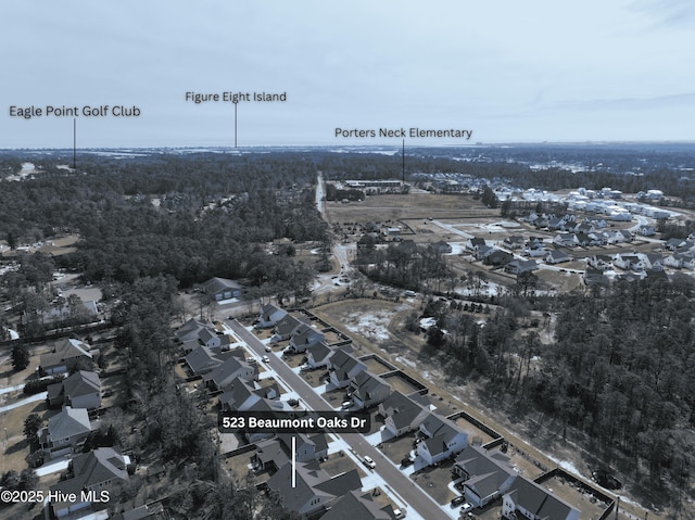 bird's eye view featuring a residential view