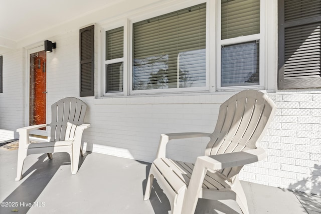 view of patio with a porch