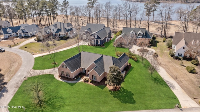 aerial view with a residential view