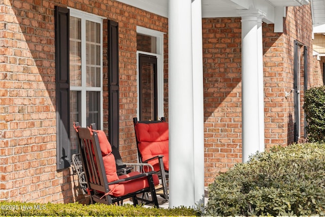 view of patio / terrace with a porch