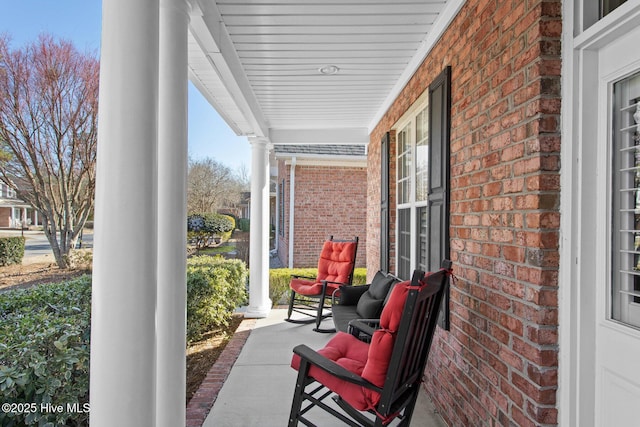 view of patio / terrace with covered porch