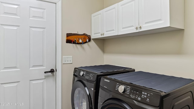167 Michael Ln, Aberdeen, NC 28315 - washroom featuring independent washer and dryer and cabinet space