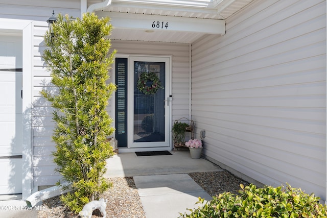 view of doorway to property