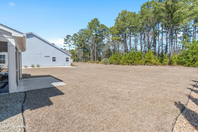 view of yard featuring a patio