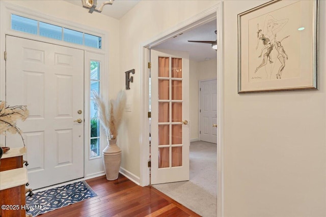 122 Smathers Dr, West End, NC 27376 - entryway featuring hardwood / wood-style floors and baseboards