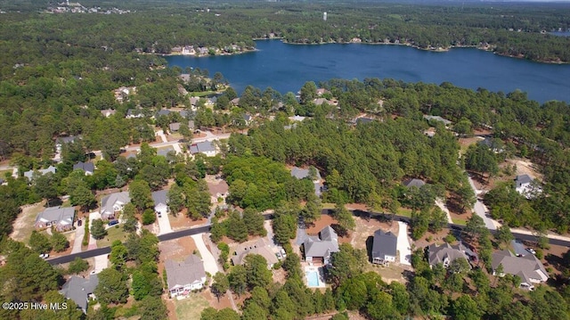 122 Smathers Dr, West End, NC 27376 - view of property location with a heavily wooded area, a nearby body of water, and nearby suburban area