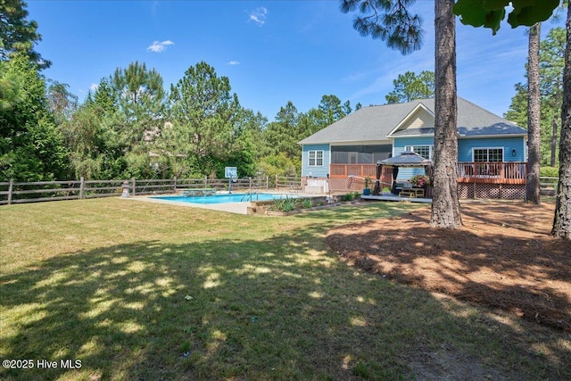 122 Smathers Dr, West End, NC 27376 - view of yard featuring a wooden deck
