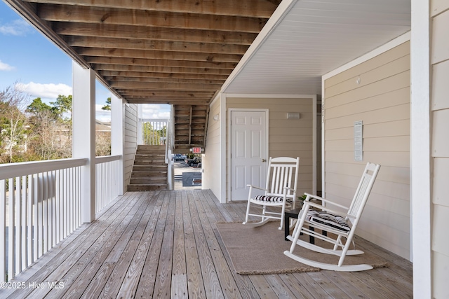 view of wooden terrace