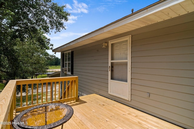 view of wooden deck