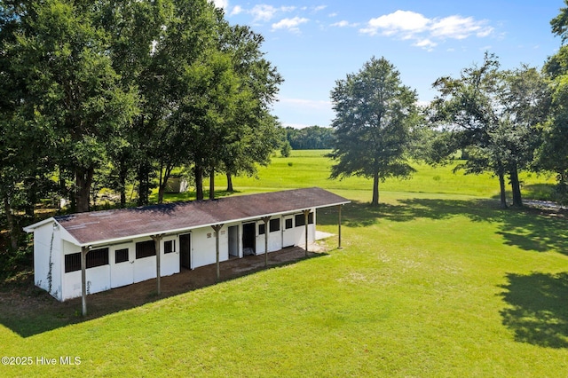 exterior space with a front lawn