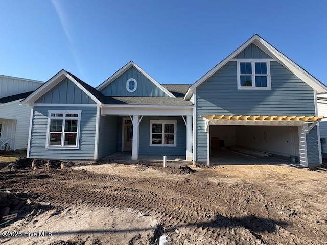 view of front of home featuring board and batten siding