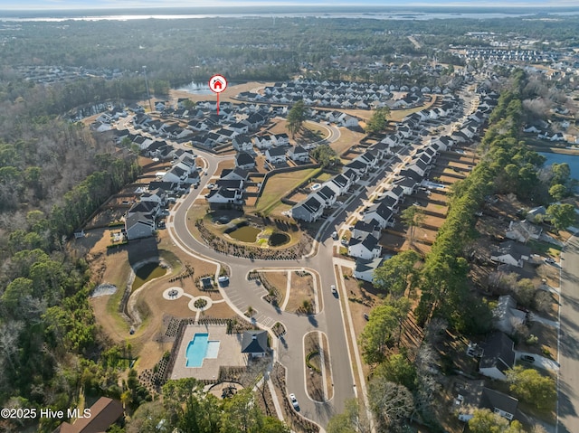 bird's eye view featuring a residential view