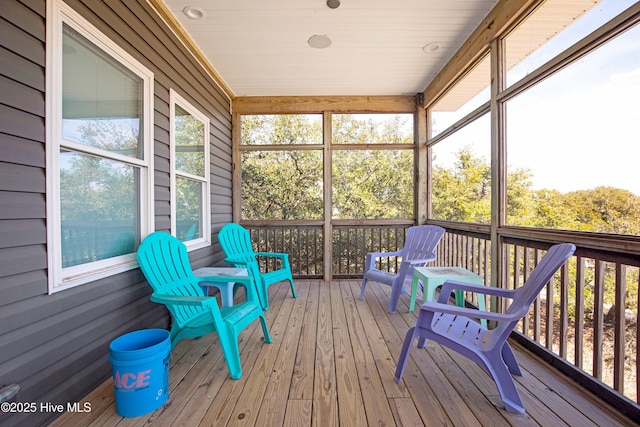 view of sunroom