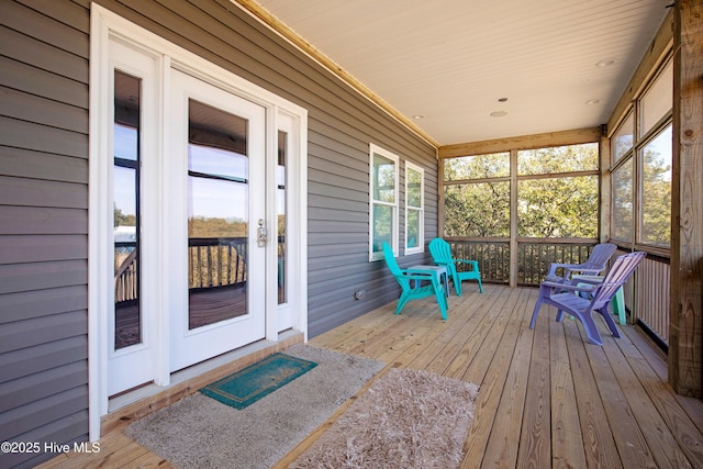 view of sunroom