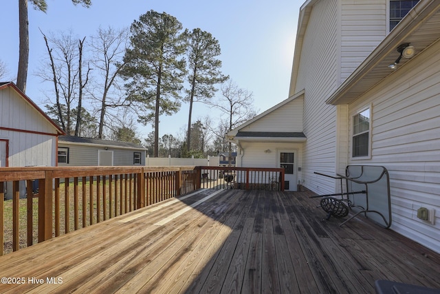 view of wooden terrace