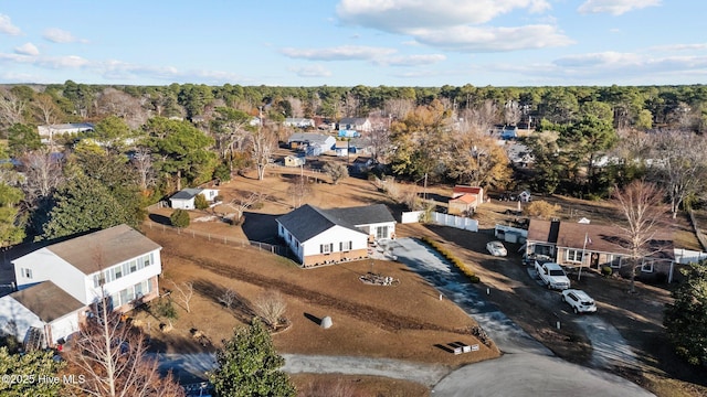 aerial view with a forest view