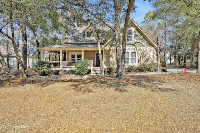 view of front of house featuring covered porch