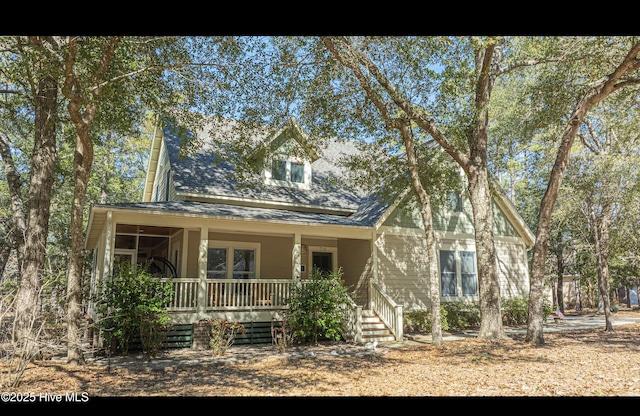 view of front of home with a porch