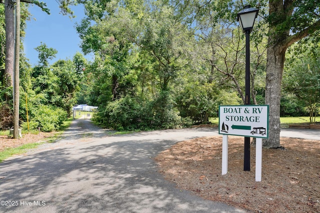 view of road with driveway