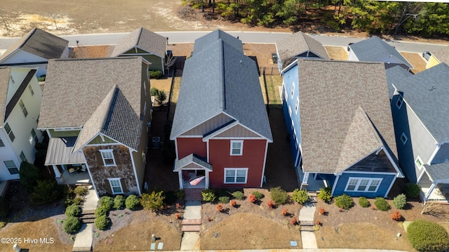 drone / aerial view with a residential view