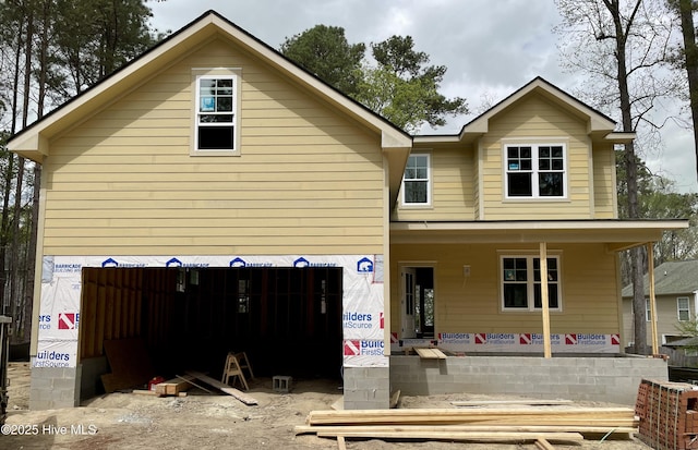 859 Blue Bird Dr, Vass, NC 28394 - view of front facade featuring a porch